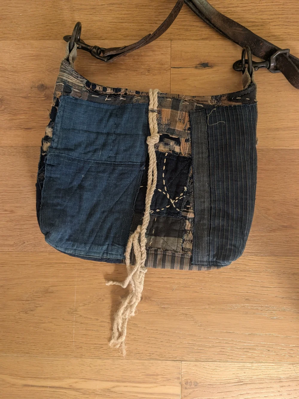 Handwoven Indigo Pattern Crossbody Bag by J. Augur